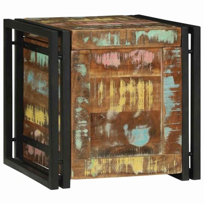 Caja de Almacenamiento 40 x 40 x 40 cm Madera maciza de Acacia