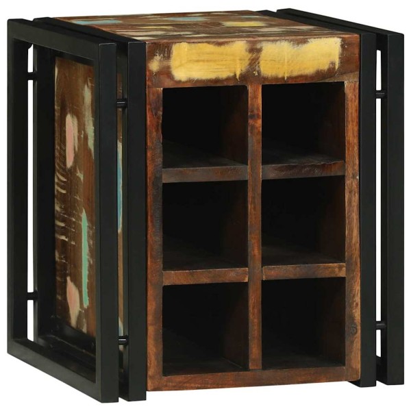 Estante de Vino 34.5 x 35 x 39 cm Madera maciza recuperada