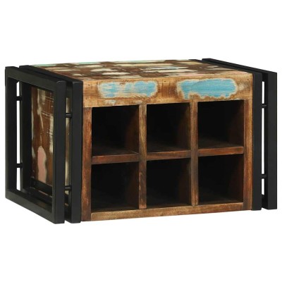 Estante de Vino 46 x 35 x 27.5 cm Madera maciza recuperada