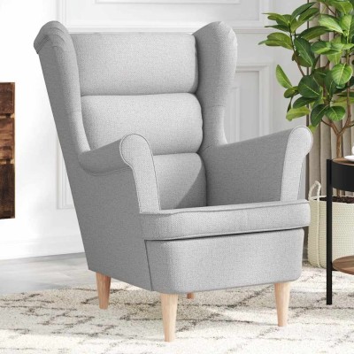 Sillón de tela gris nube 74x84x100 cm