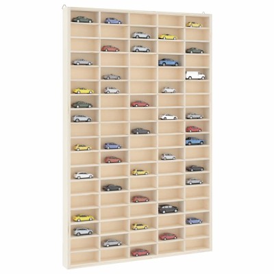 Vitrina de madera para coleccionistas con 90 compartimentos