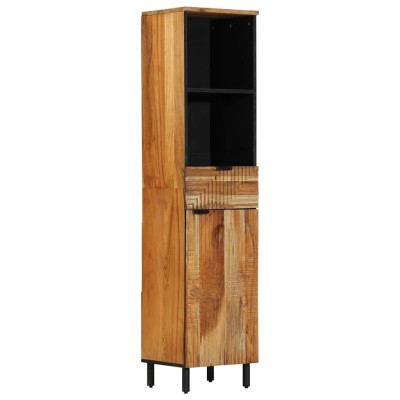 Armario de Baño Marrón 38 x 33 x 160 cm Madera maciza de Acacia