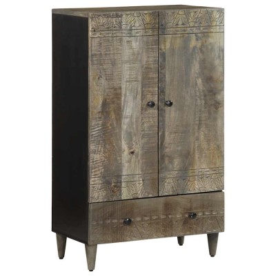 Aparador alto madera maciza de mango 60x33x100 cm