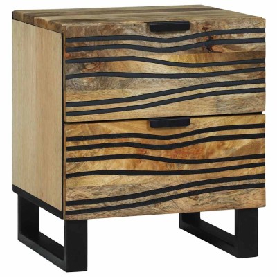 Armario de Noche Marrón 40 x 33 x 46 cm madera maciza de mango