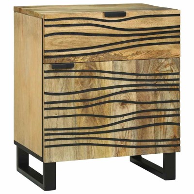 Armario de Noche Marrón 50 x 33 x 60 cm madera maciza de mango