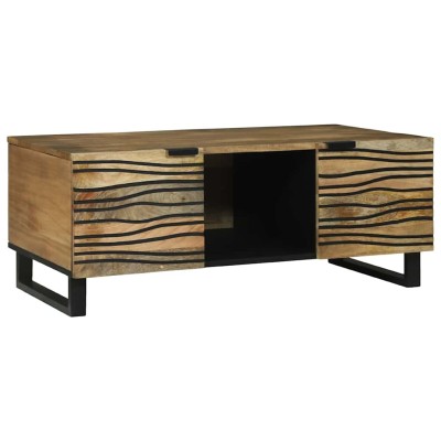 Mesa de Café Marrón y Negro 100 x 54 x 40 cm