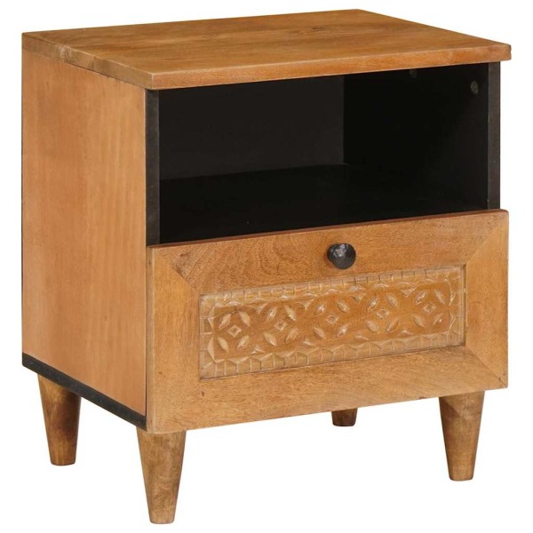 Mesa de Noche con cajón Marrón claro 40 x 33 x 46 cm