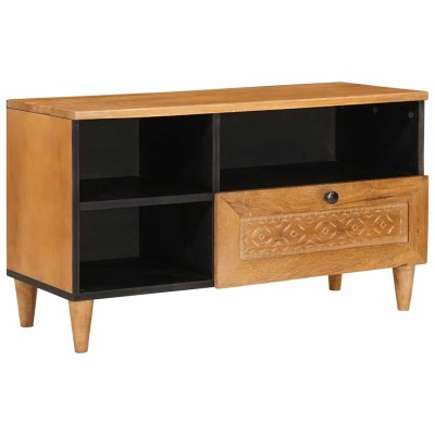 Gabinete de TV con cajón Marrón claro 80 x 33 x 46 cm