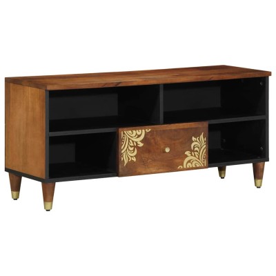 Mueble de TV Marrón 100 x 33.5 x 46 cm Madera maciza de Mango