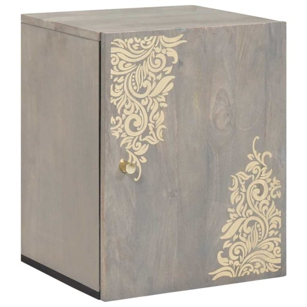 Gabinete de pared para baño con puerta Gris 38 x 33 x 48 cm