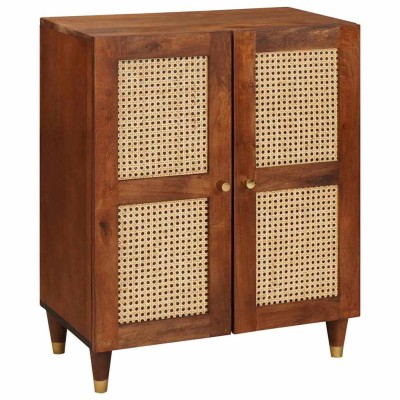 Vitrina Marrón 60 x 33.5 x 75 cm madera maciza de mango