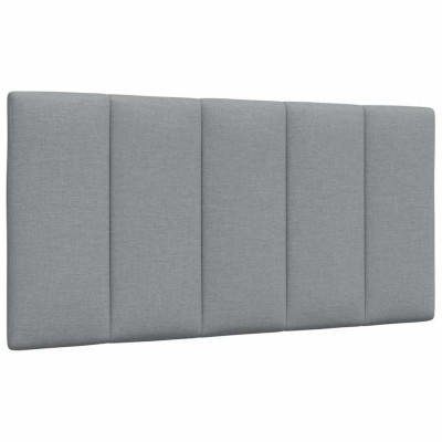 Cabecero de cama acolchado tela gris claro 100 cm