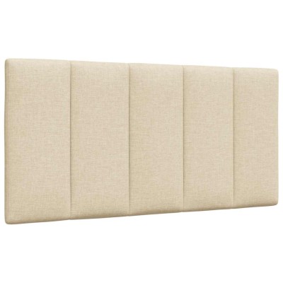 Cabecero de cama acolchado tela crema 100 cm