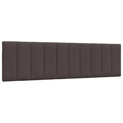 Cabecero de cama acolchado tela marrón oscuro 180 cm