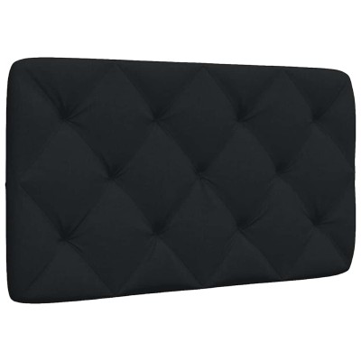 Cabecero de cama acolchado tela negro 80 cm