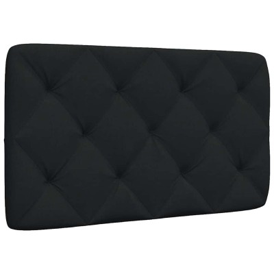Cabecero de cama acolchado tela negro 90 cm