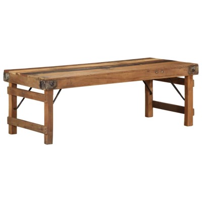 Mesa de Café Marrón 110 x 55 x 40 cm madera maciza reciclada