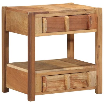Mesa lateral Marrón 43 x 32 x 46 cm Madera maciza recuperada