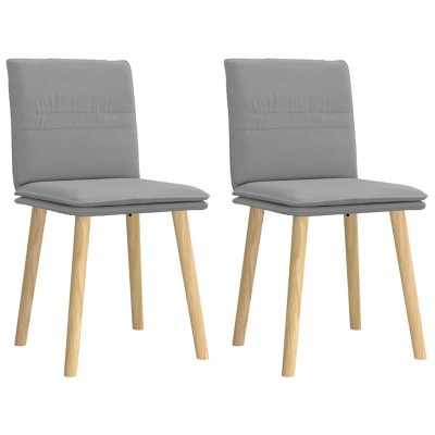 Sillas de comedor giratorias 2 unidades tela gris claro
