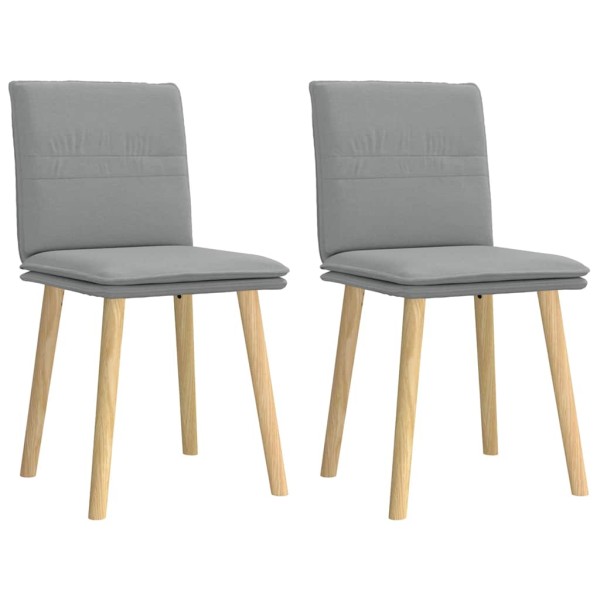 Sillas de comedor giratorias 2 unidades tela gris claro