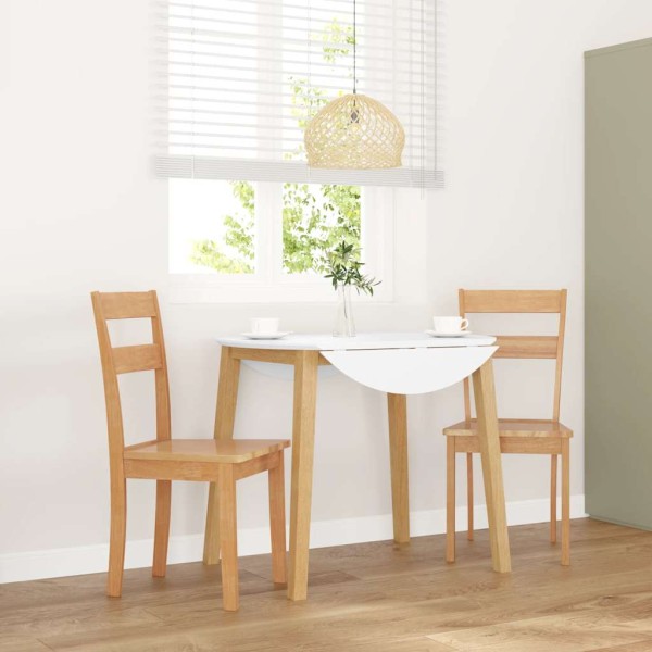 Sillas de comedor   2 uds madera maciza natural caucho