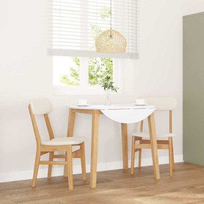 Sillas de comedor con cojines 2 uds madera maciza caucho