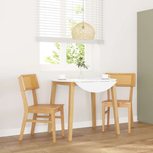 Sillas de comedor 2 unidades madera maciza de caucho