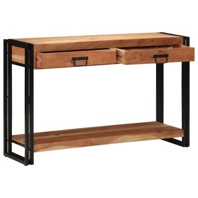 Mesa Consola Marrón 120 x 33 x 75 cm madera maciza de acacia