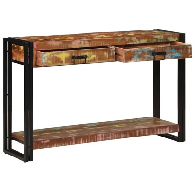 Mesa Consola con cajón Multicolor madera maciza reciclada