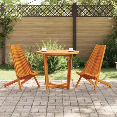 Sillas de jardín plegables 2 pcs Marrón 56 x 69 x 84 m