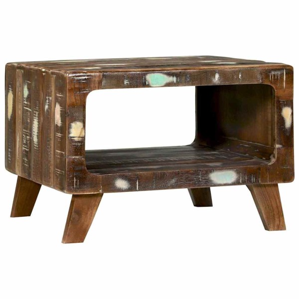 Mesa de Café Multicolor 50 x 50 x 35 cm madera maciza reciclada