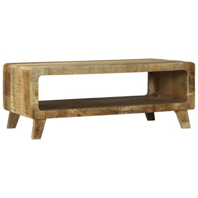Mesa de Café 90 x 50 x 35 cm Madera maciza de mango rugosa