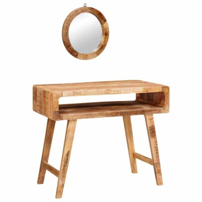 Mesa de tocador Marrón 90 x 76 x 45 cm madera maciza de mango