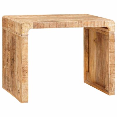 Mesa Auxiliar Marrón 60 x 35 x 45 cm madera maciza de mango