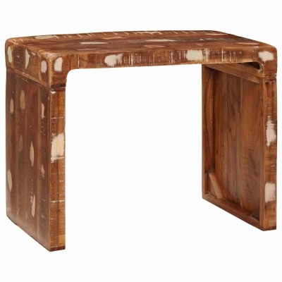 Mesa Auxiliar 60 x 35 x 45 cm madera maciza reciclada