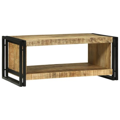 Mesa de Café 90 x 50 x 38 cm Madera maciza de mango rugosa