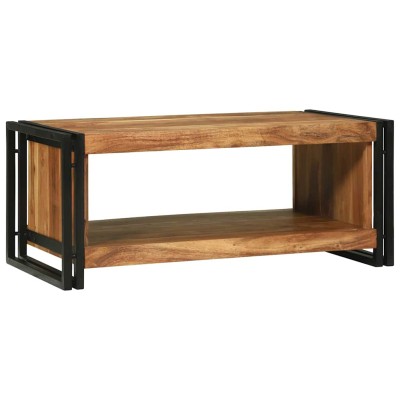 Mesa de Café Marrón 90 x 50 x 38 cm madera maciza de acacia