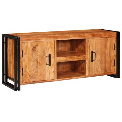 Gabinete de TV Marrón 120 x 30 x 50 cm madera maciza de acacia
