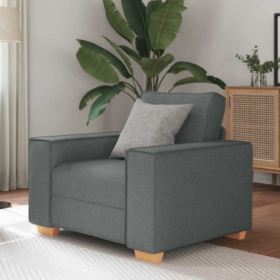 Sillón sofá   de tela gris oscuro de 60 cm