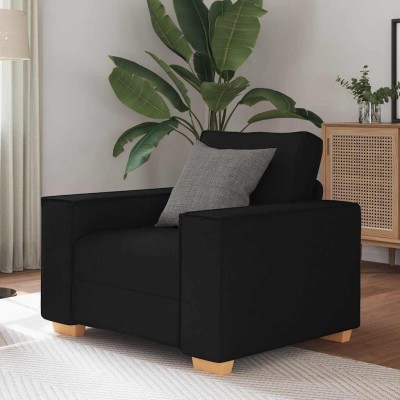 Sillón   de tela negra de 60 cm