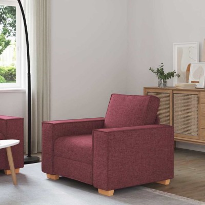 Sillón   de tela color rojo vino 60 cm