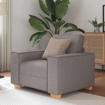 Sillón   de tela color topo 60 cm
