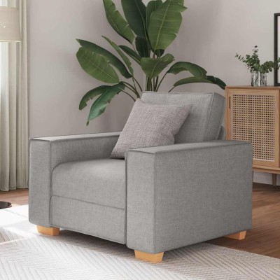 Sillón sofá   de tela gris nube de 60 cm