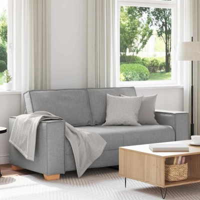 Sofá de 2 plazas   de tela gris nube, 140 cm