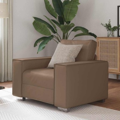 Sofá Silla 59 cm con cojín Capuchino Cuero artificial