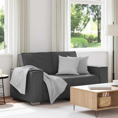 Sofá Loveseat 160 cm con cojín Gris Cuero sintético