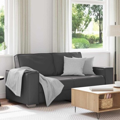 Sofá Loveseat de 180 cm con cojín Gris Cuero sintético