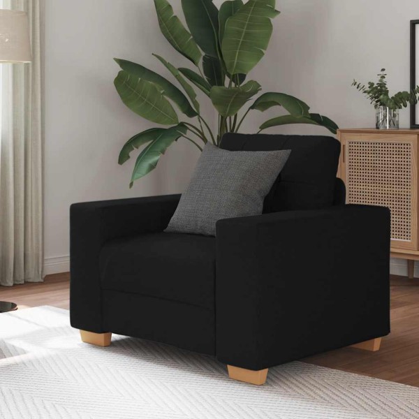 Sillón de tela negro 60 cm