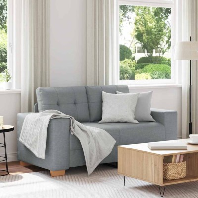Sofá Loveseat gris claro 120 cm de tela