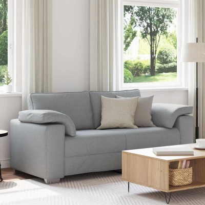 Sofá con cojín Gris claro 180 x 77 x 82 cm tela